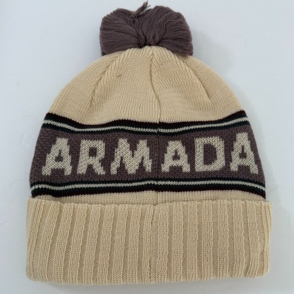 NWT Armada Natural, Moonscape, & Sassafrass Jacquard Knit Pom Beanie - Picture 5 of 11